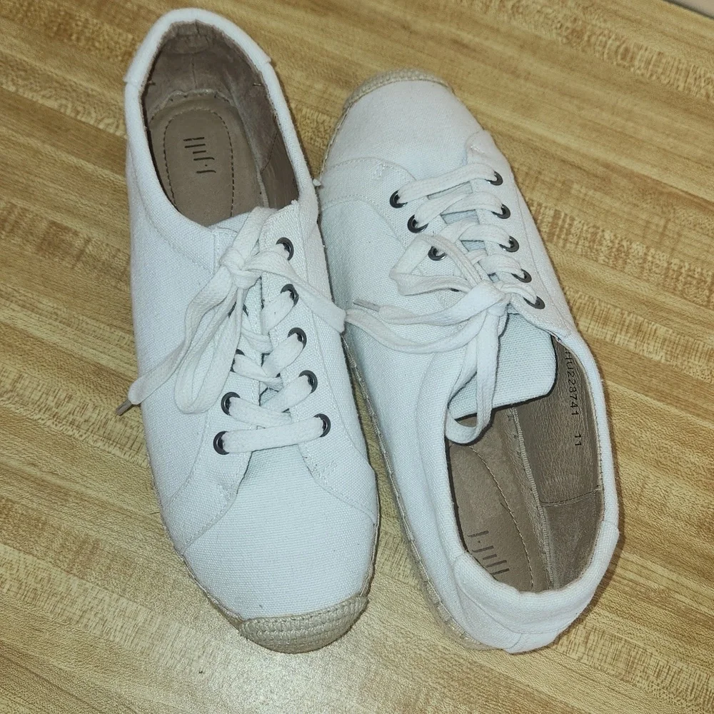 J.JILL Espadrille Lace Up Sneakers, size 11